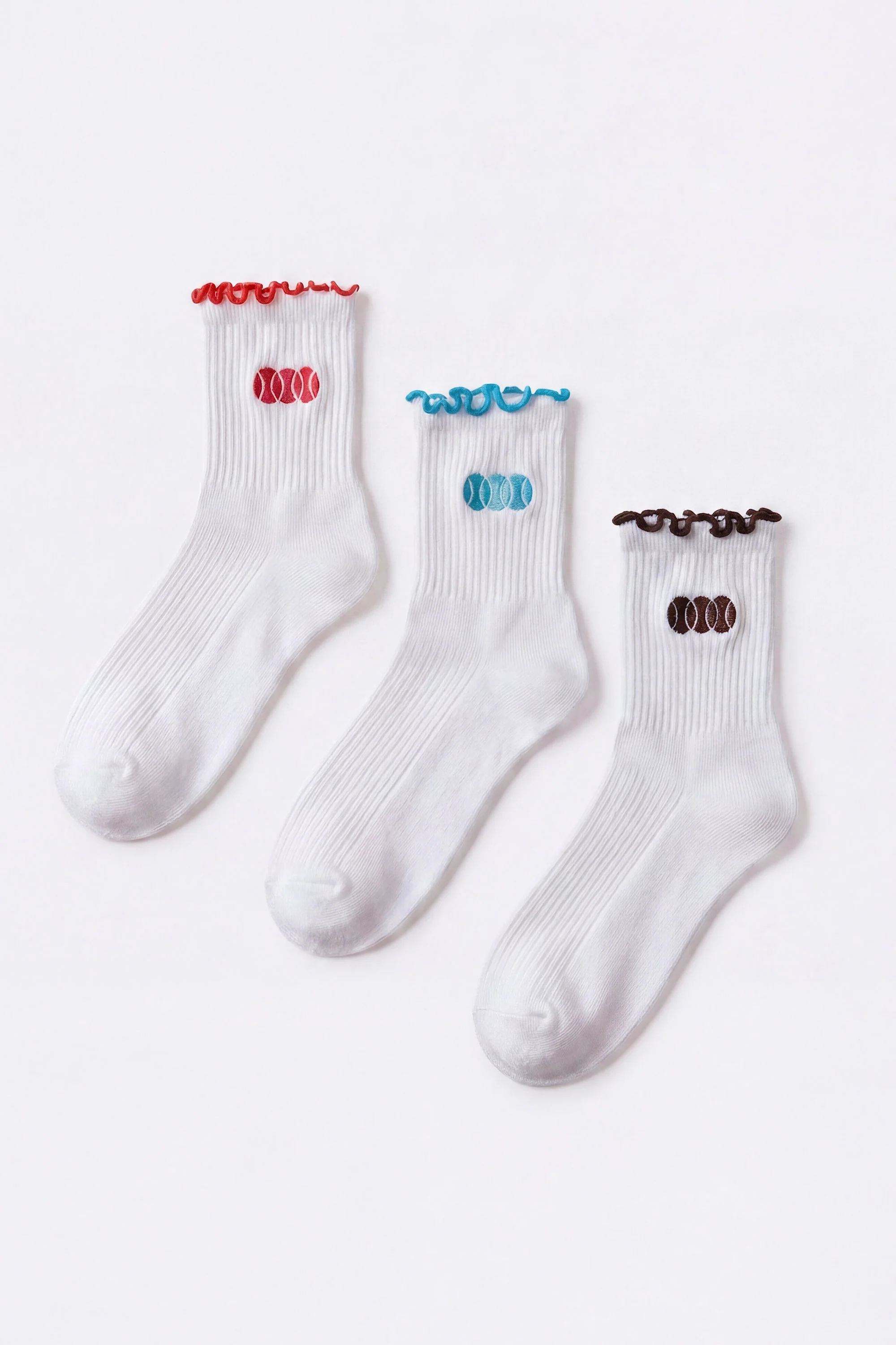 3-Pack Socks Bundle in White Multi
