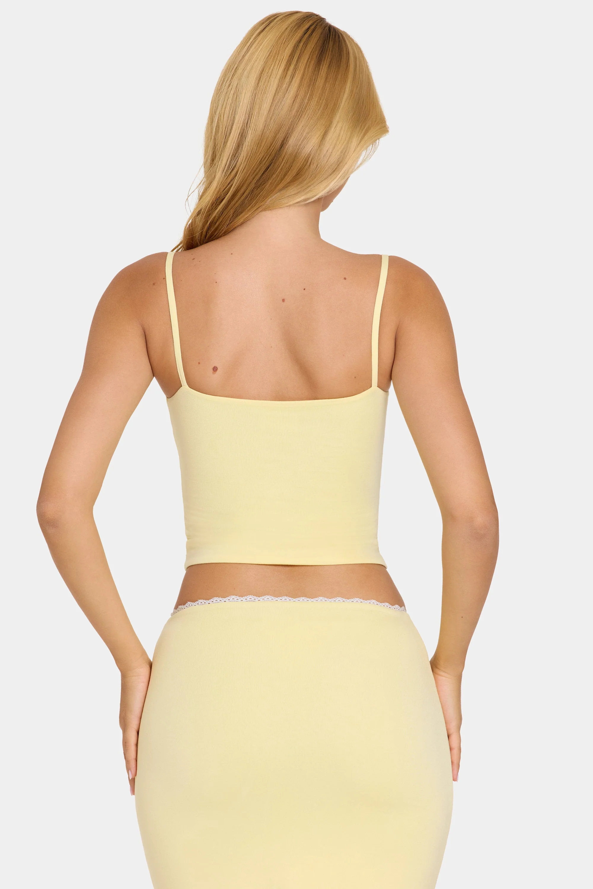 Modal Lace-Trim Top in Butter - Image 3