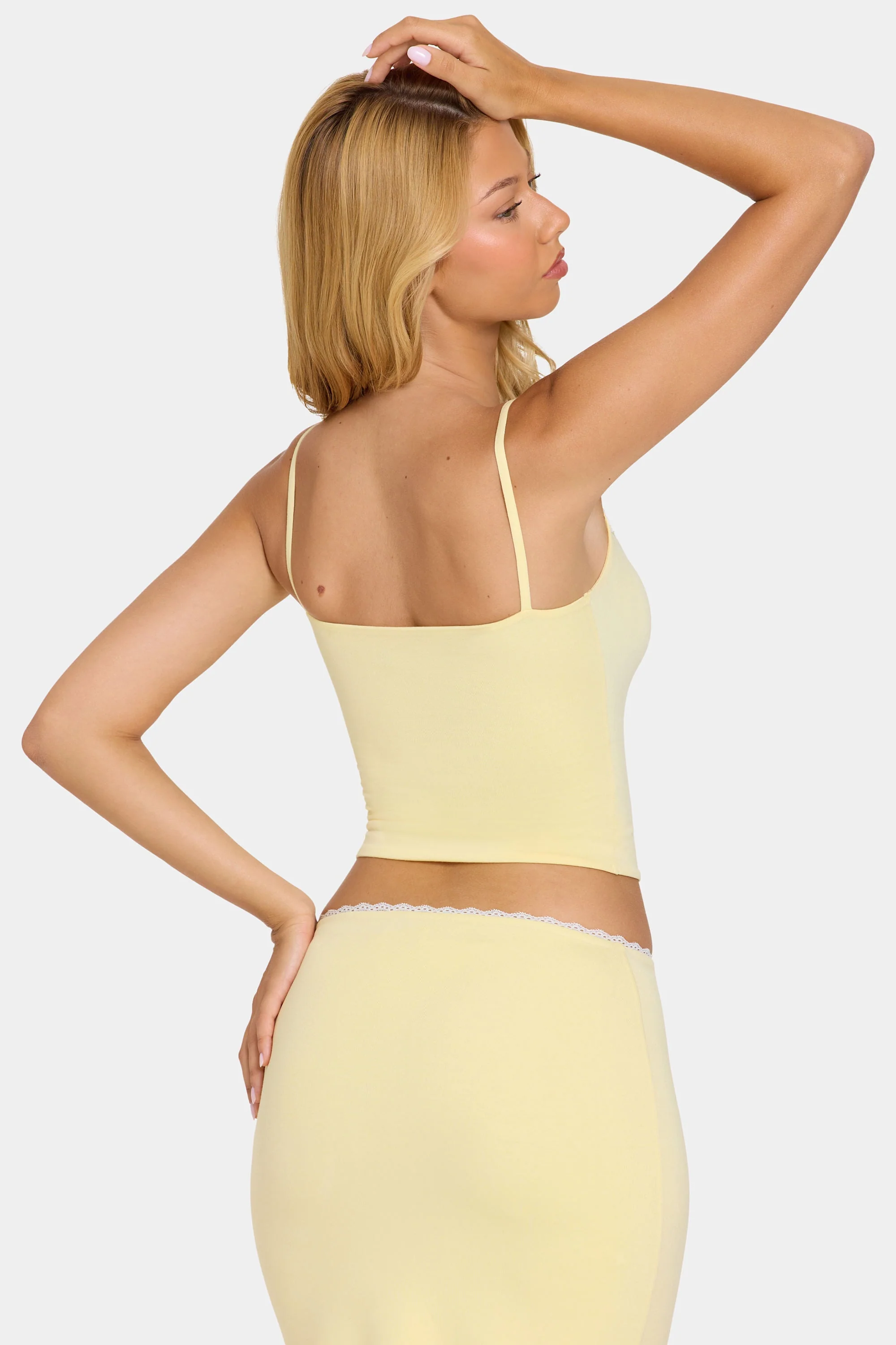 Modal Lace-Trim Top in Butter - Image 7