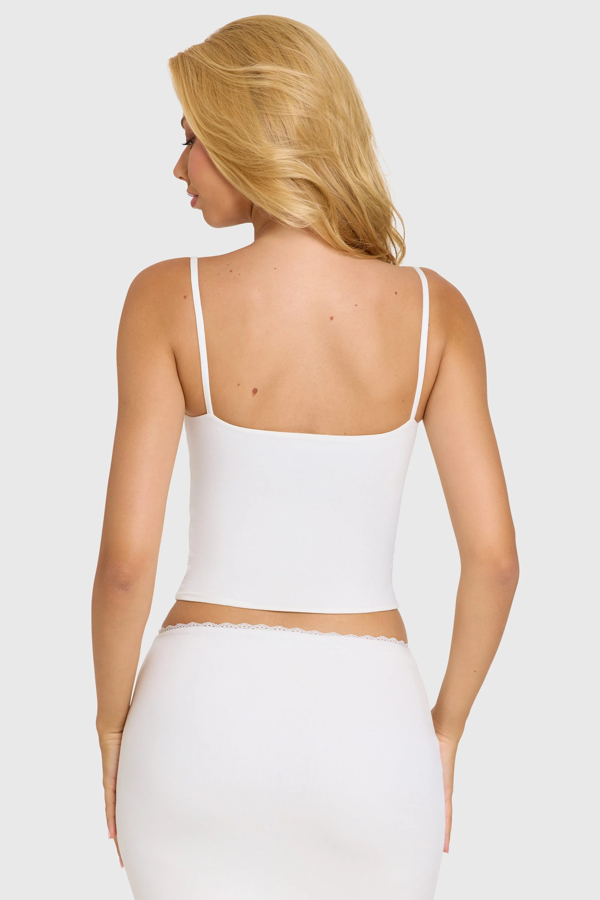 Modal Lace-Trim Top in Coconut - Image 7