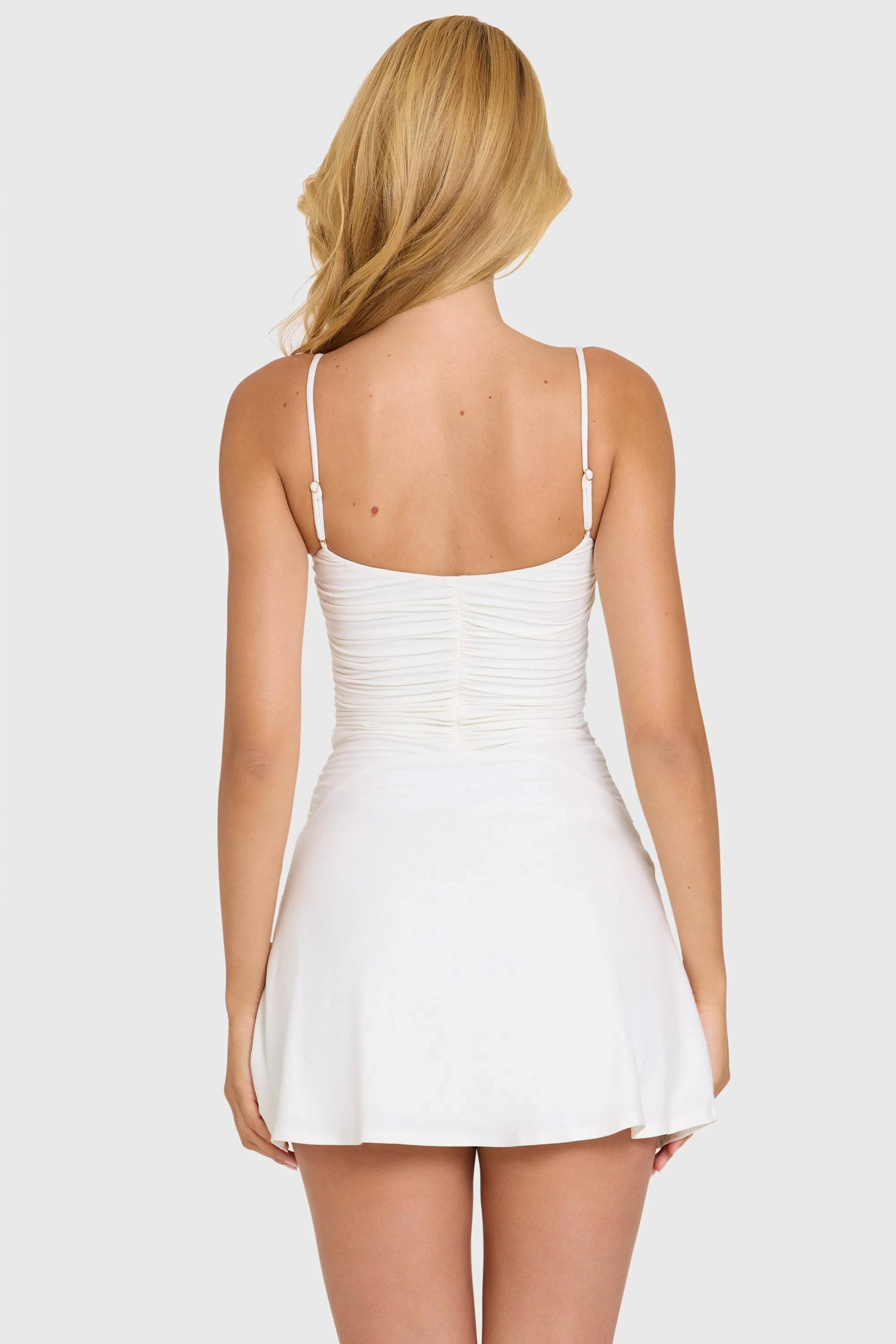 Modal Mini Dress in Coconut - Image 3
