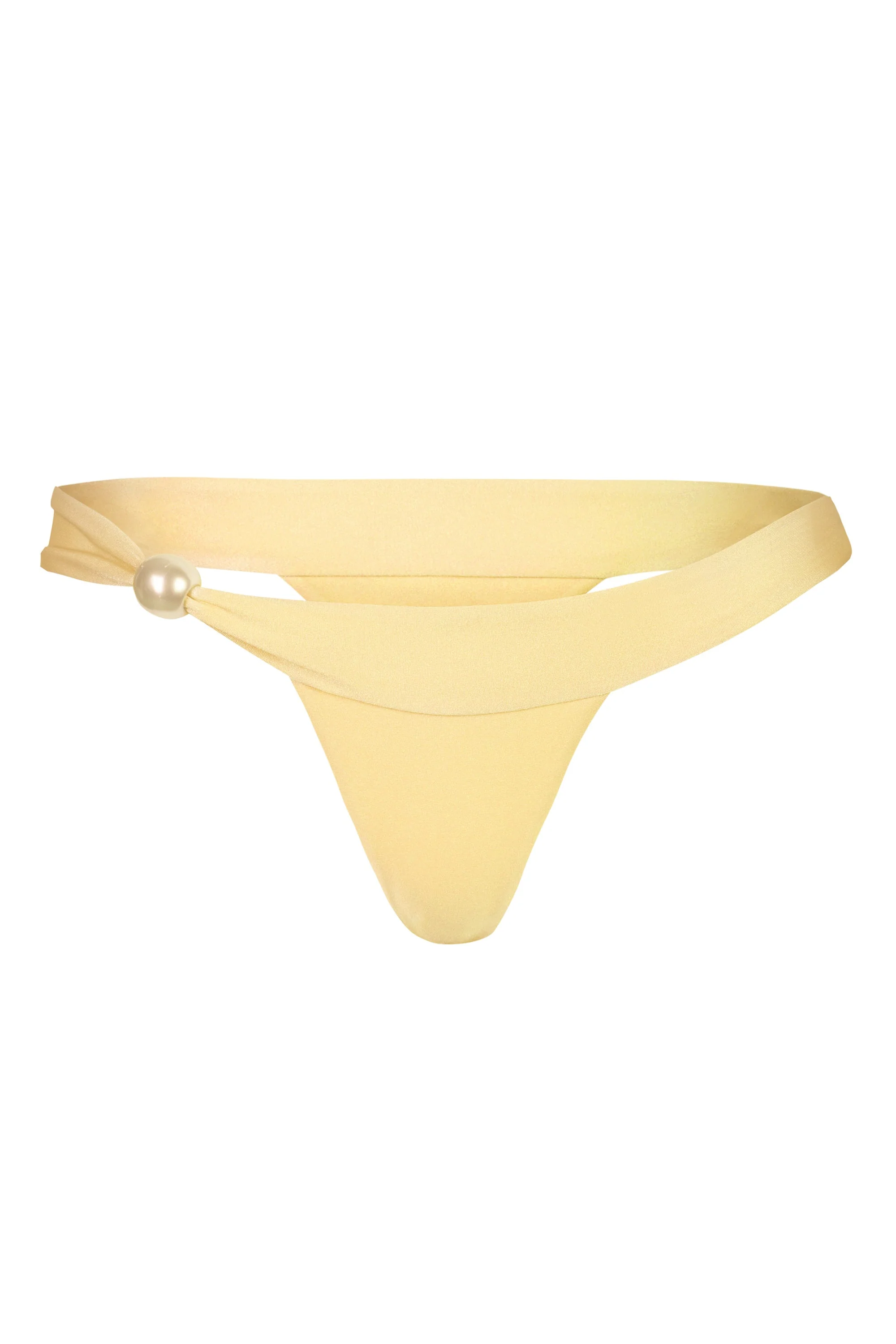 Thong Bikini Bottoms in Lemon - Image 3