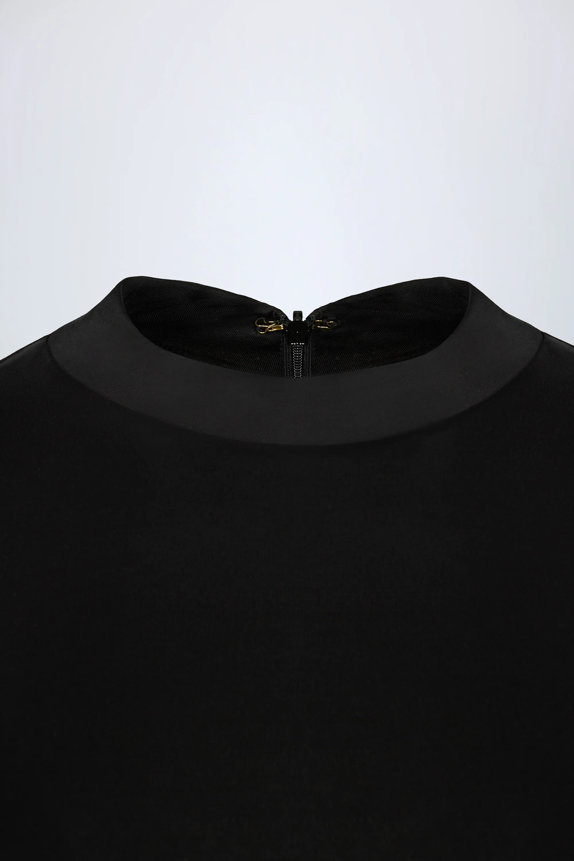 Slinky Jersey Long-Sleeve Playsuit in Black - Image 8