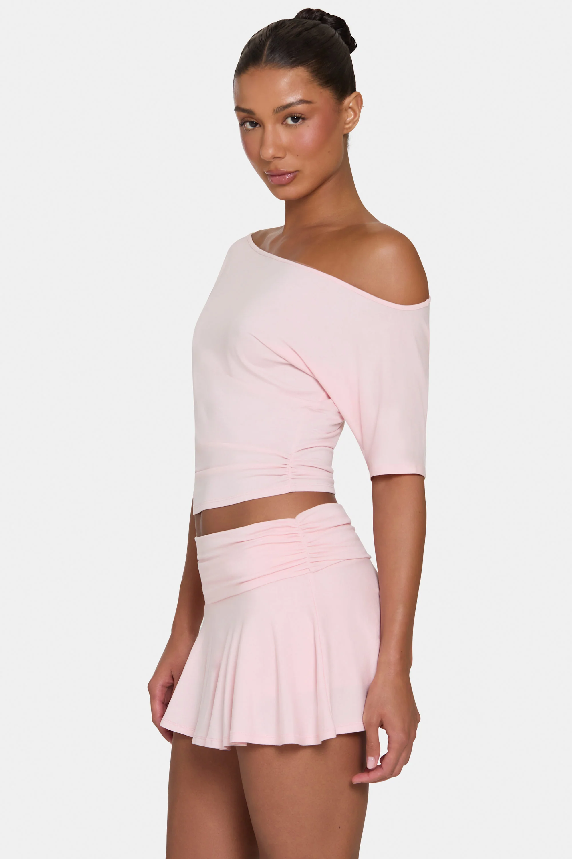 ButterCloud™ Slouchy Off-Shoulder Top in Blush - Image 3
