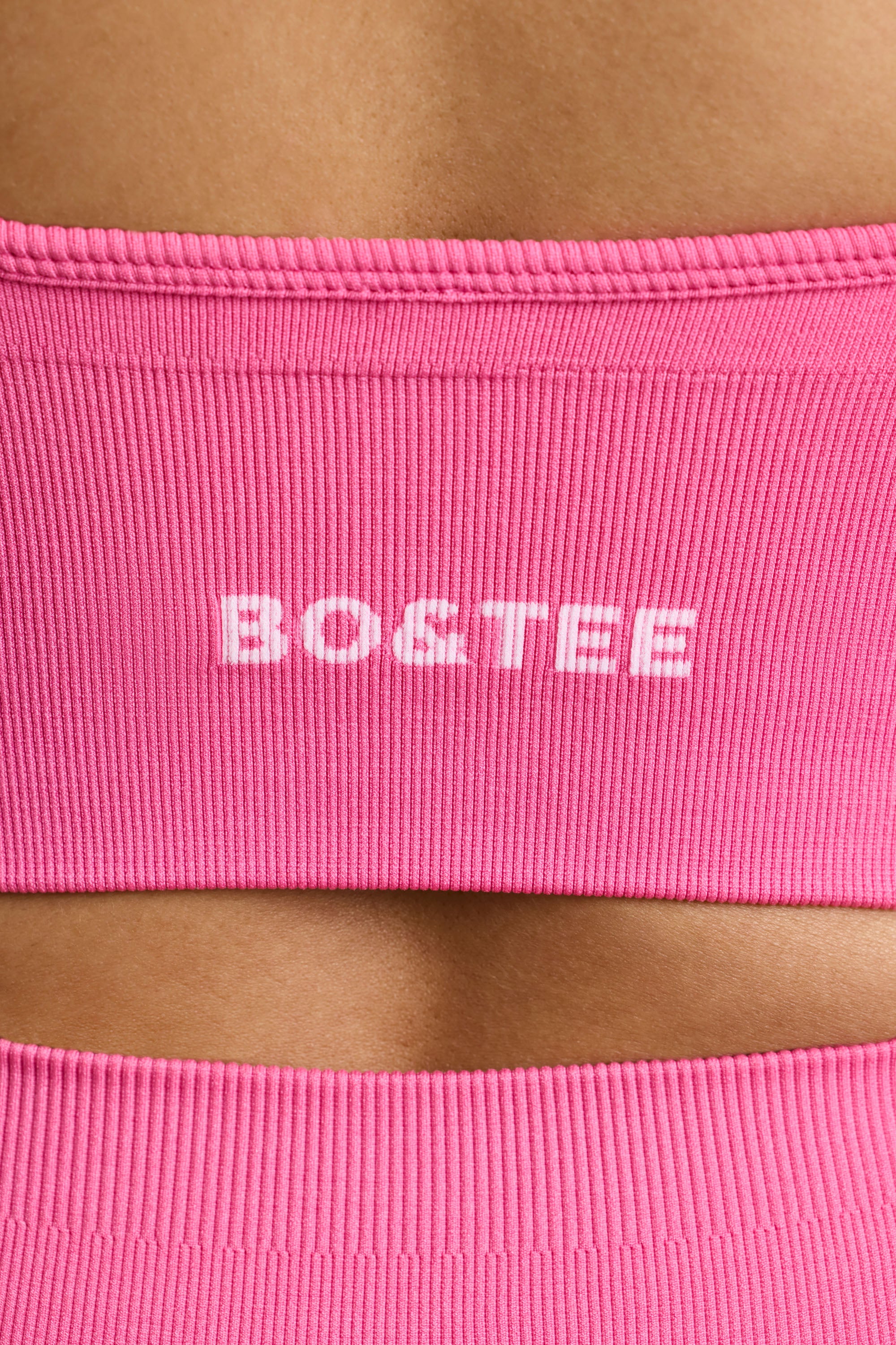 Define Luxe V-Neck Sports Bra in Hot Pink - Image 4
