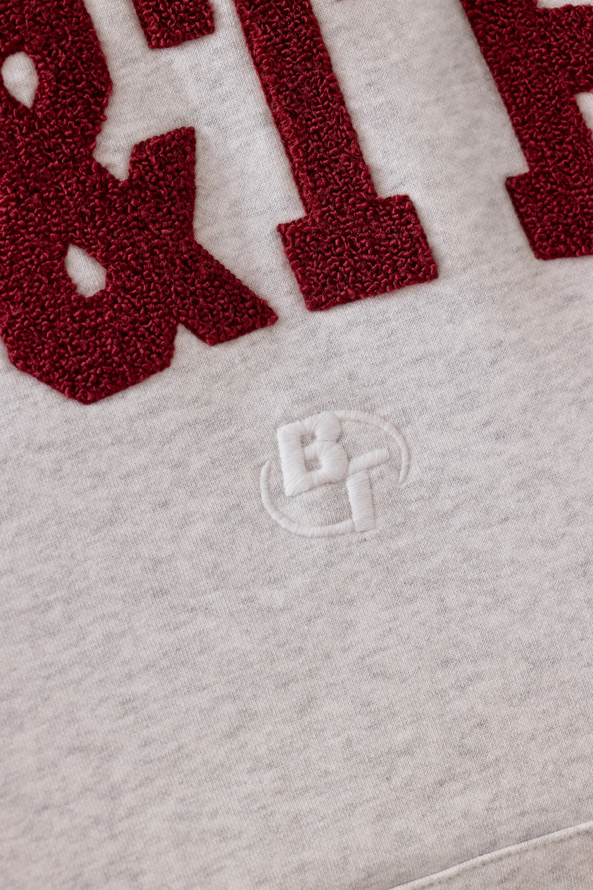 Oversized Hooded Sweatshirt in Heather Grey - Image 4