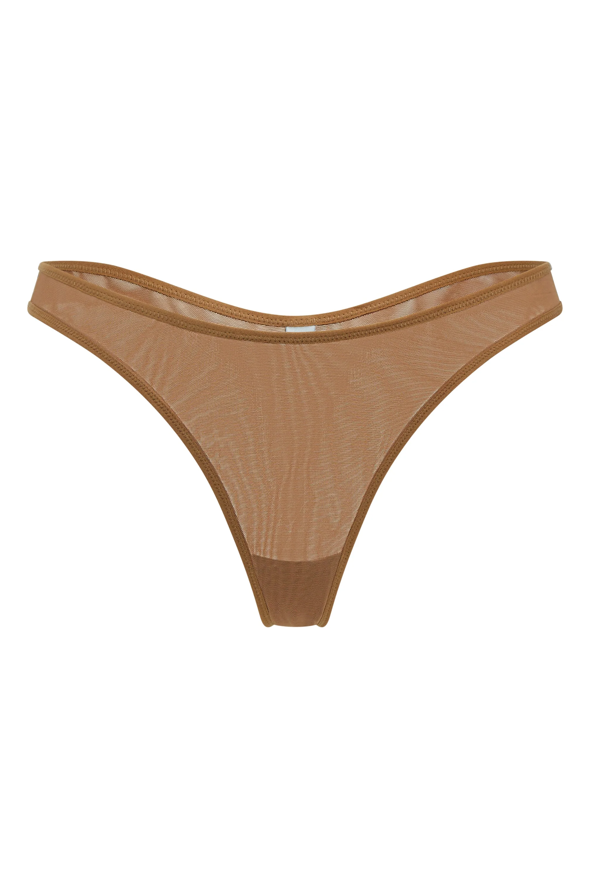 Soft Mesh Thong in Almond - Image 2