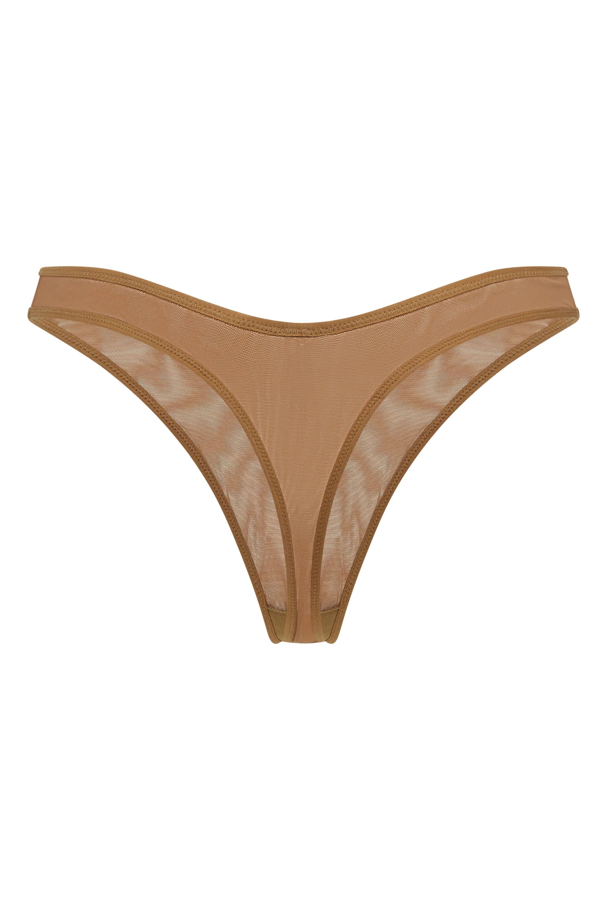 Soft Mesh Thong in Almond - Image 7