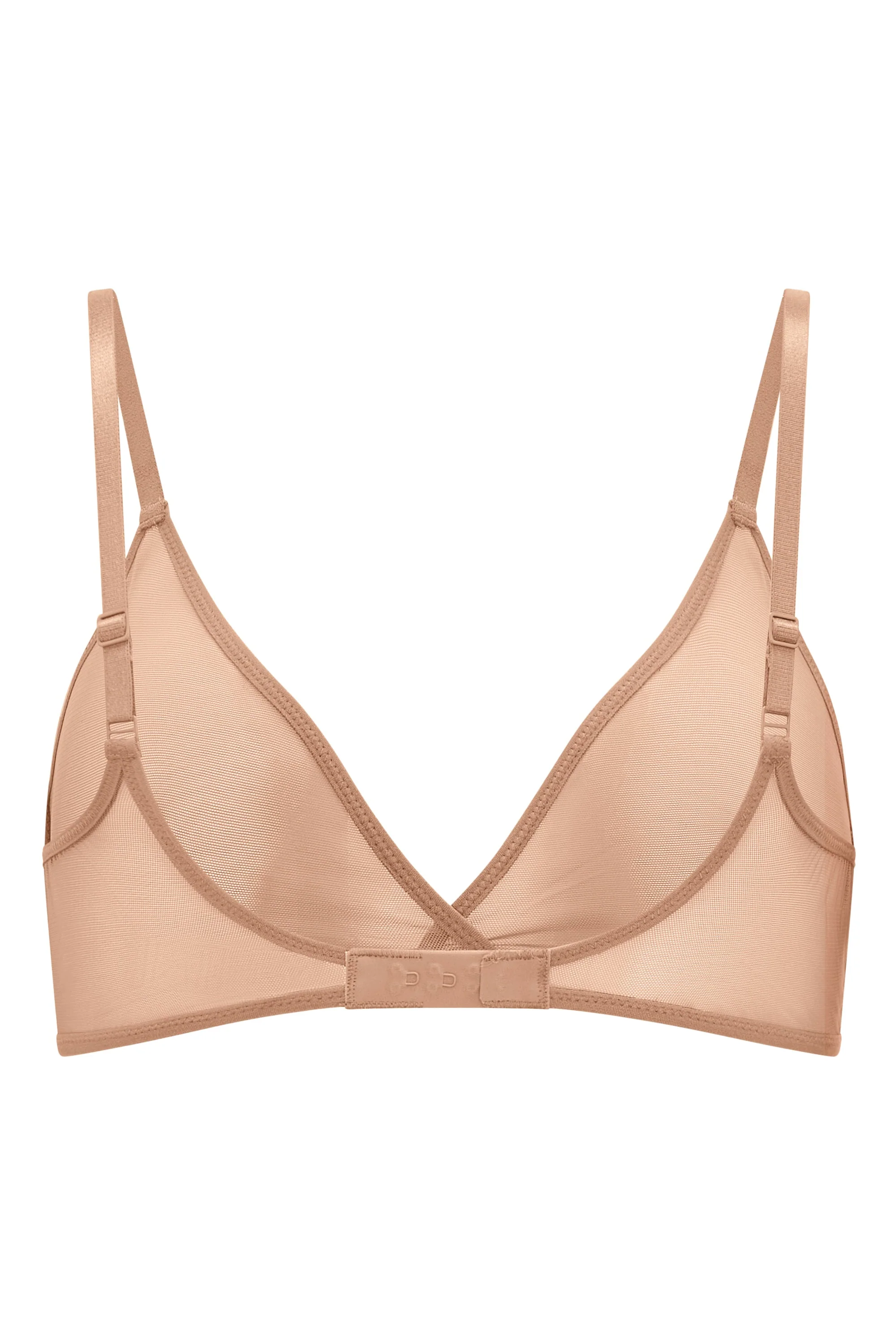 Soft Mesh Single Layer Triangle Bra in Warm Peach - Image 7