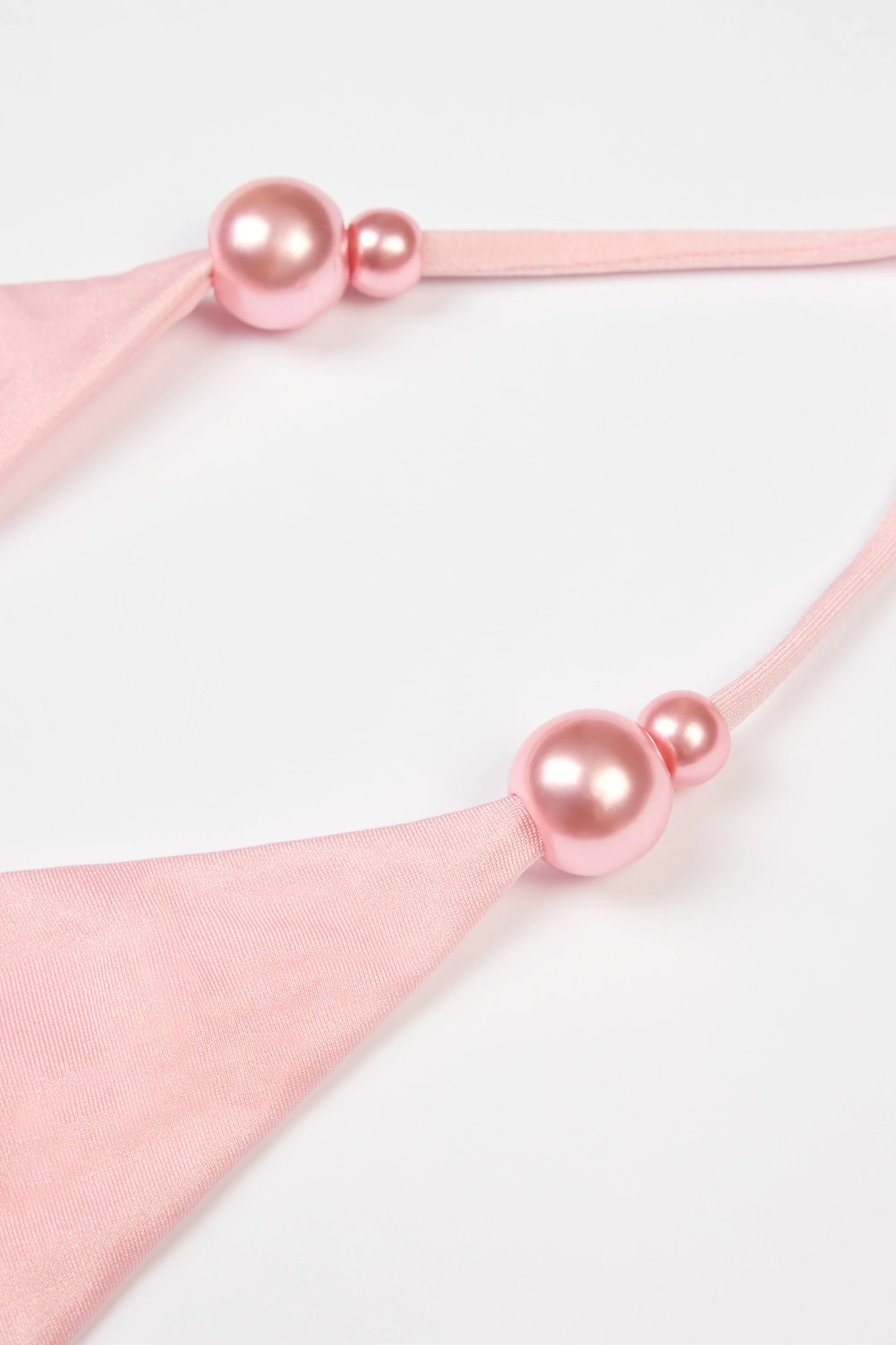 Halterneck Thong Swimsuit in Baby Pink - Image 5