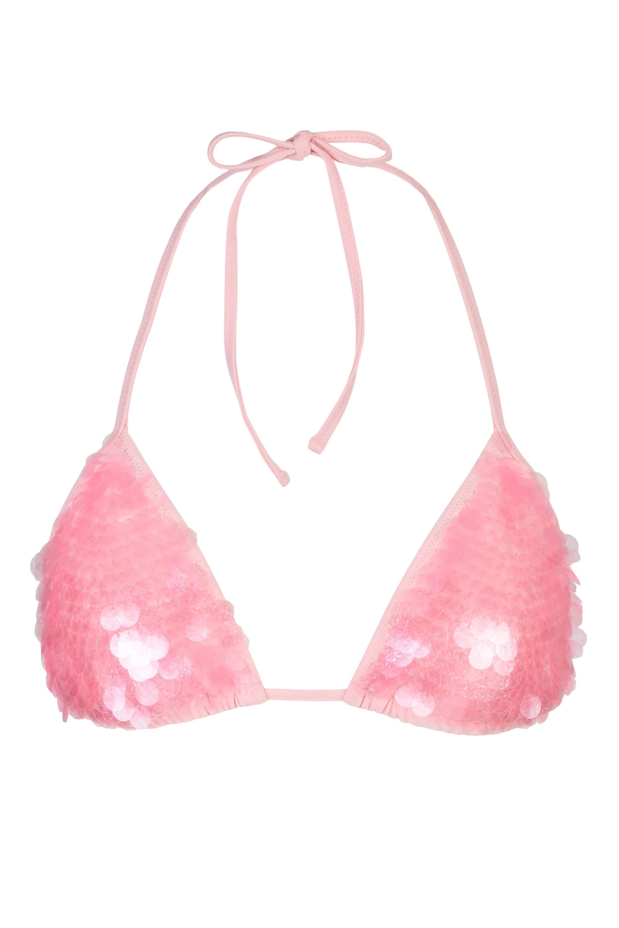 Triangle Bikini Top in Baby Pink - Image 3