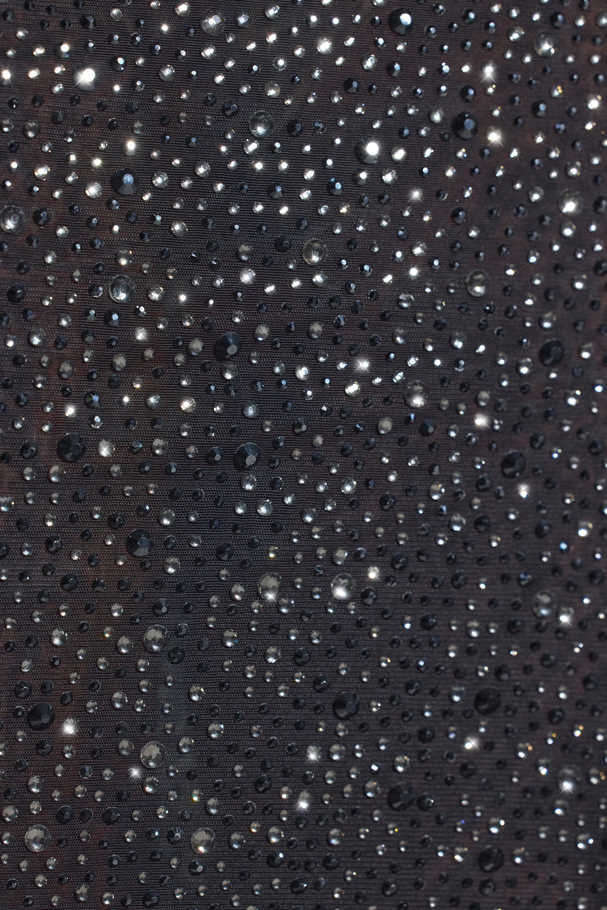 Embellished Long-Sleeve Crop Top in Black - Image 4