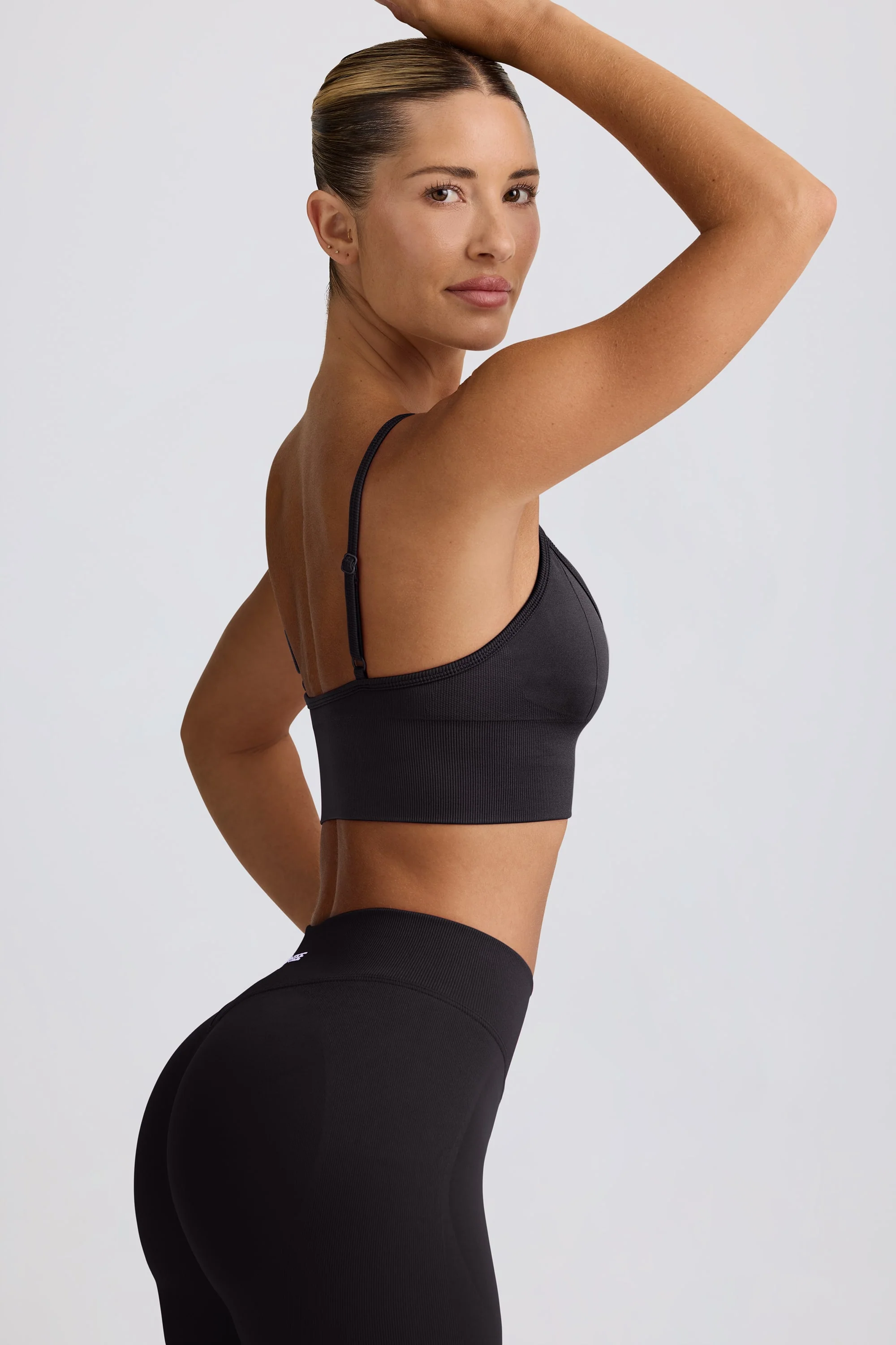 Define Luxe V-Neck Sports Bra in Black - Image 13