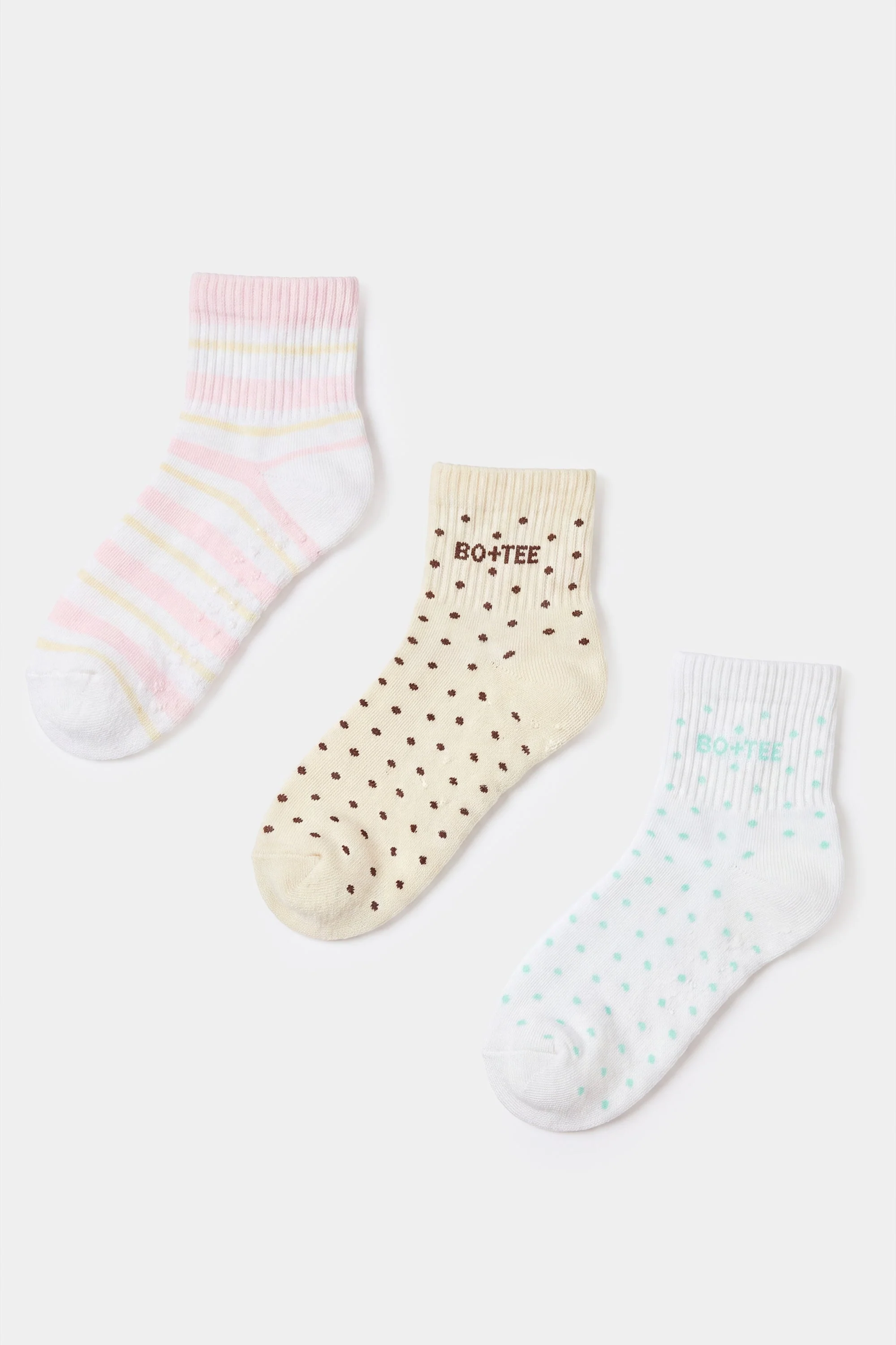 Pilates 3-Pack Socks in Multi - Image 2