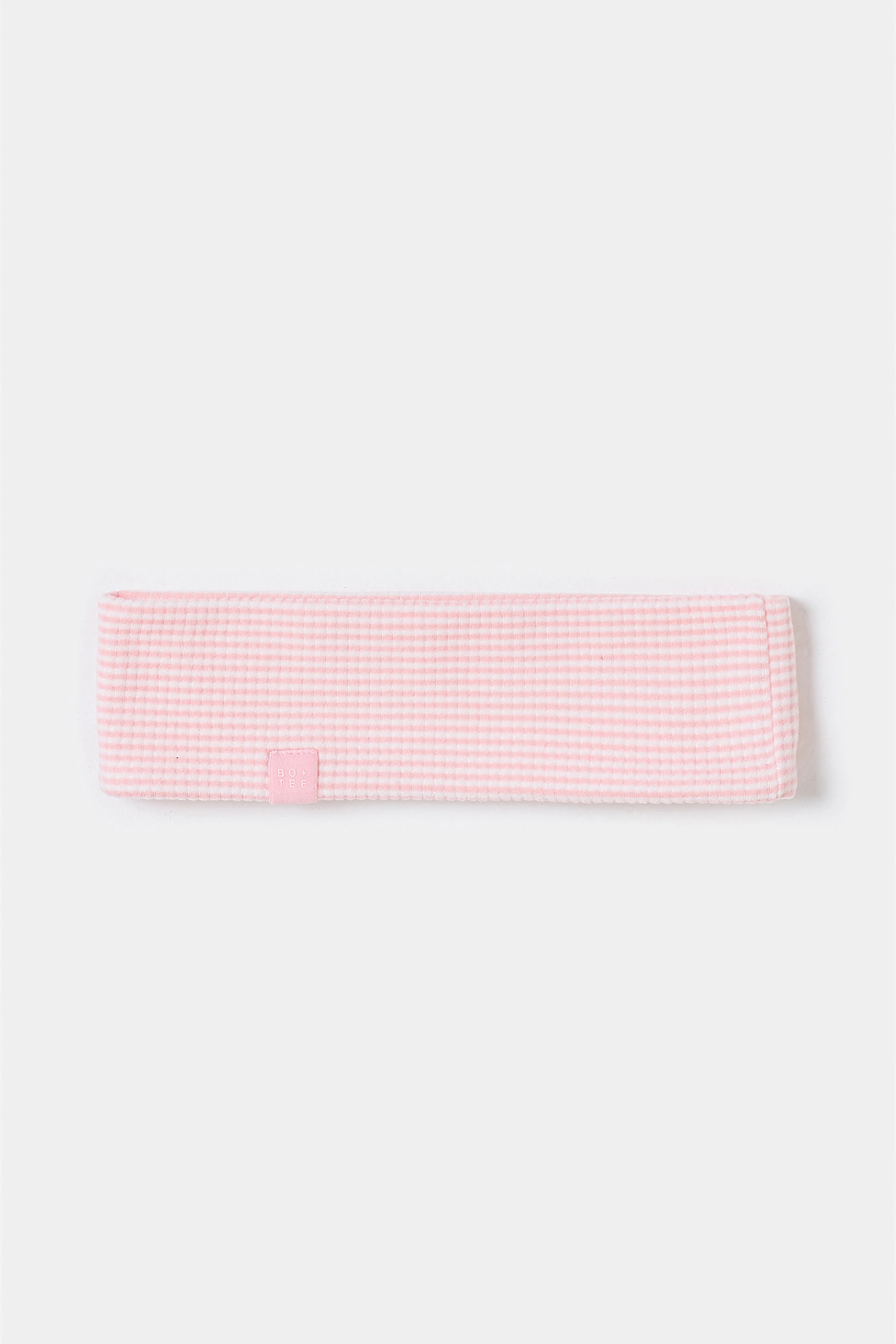 Ribbed Jersey Headband in Peach Stripe - Image 2