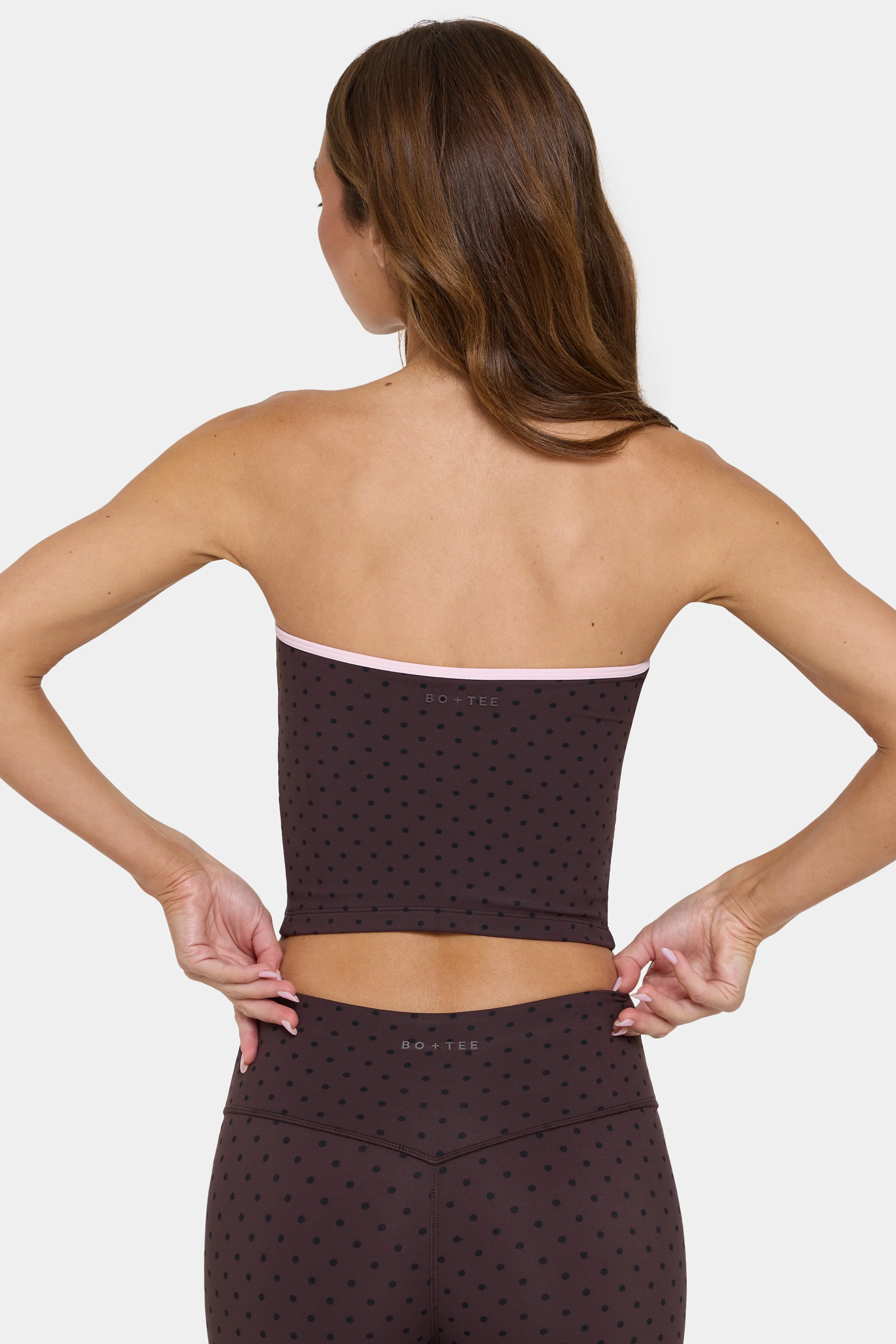 Soft Active Bandeau Top in Choc Chip - Image 3