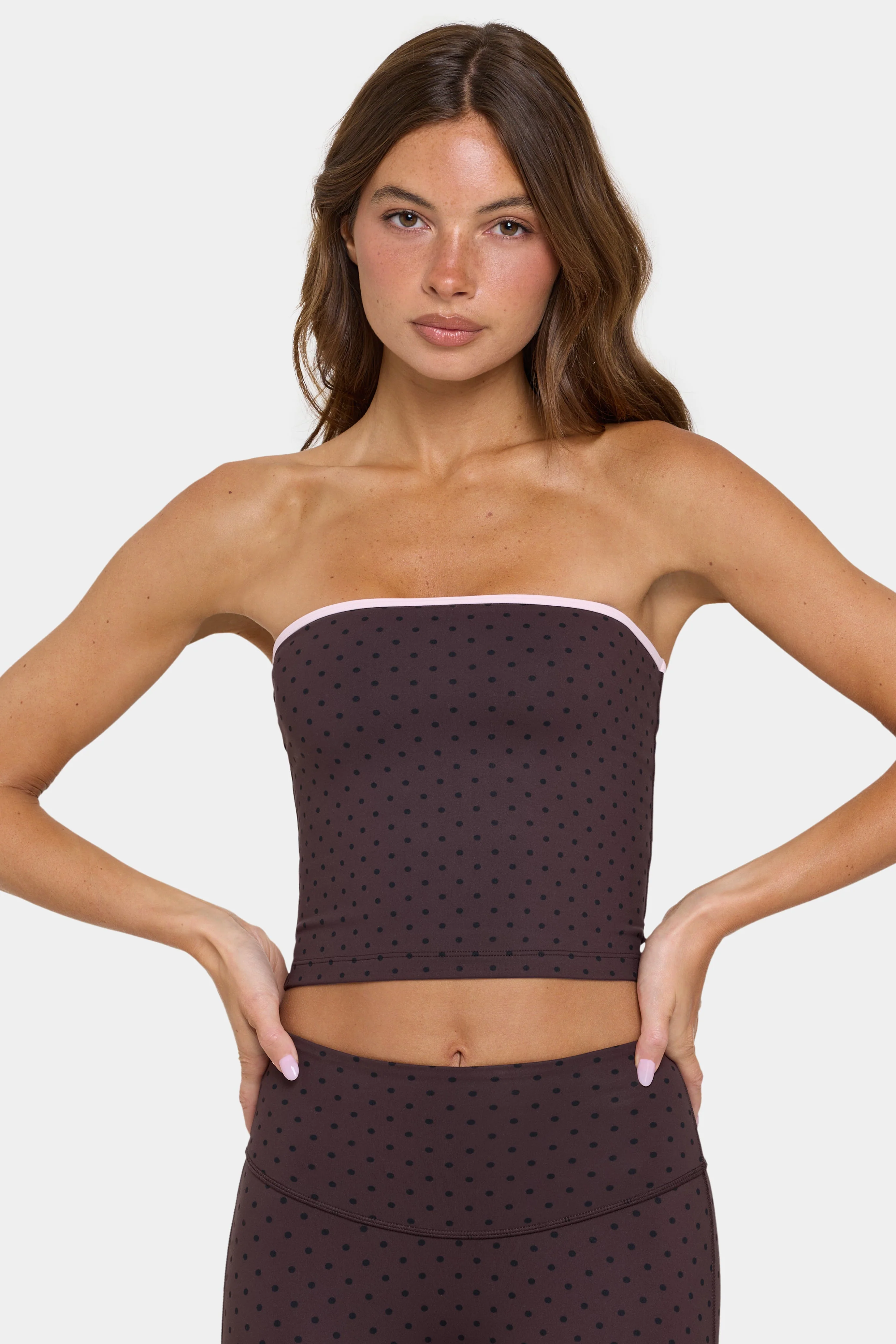 Soft Active Bandeau Top in Choc Chip - Image 5