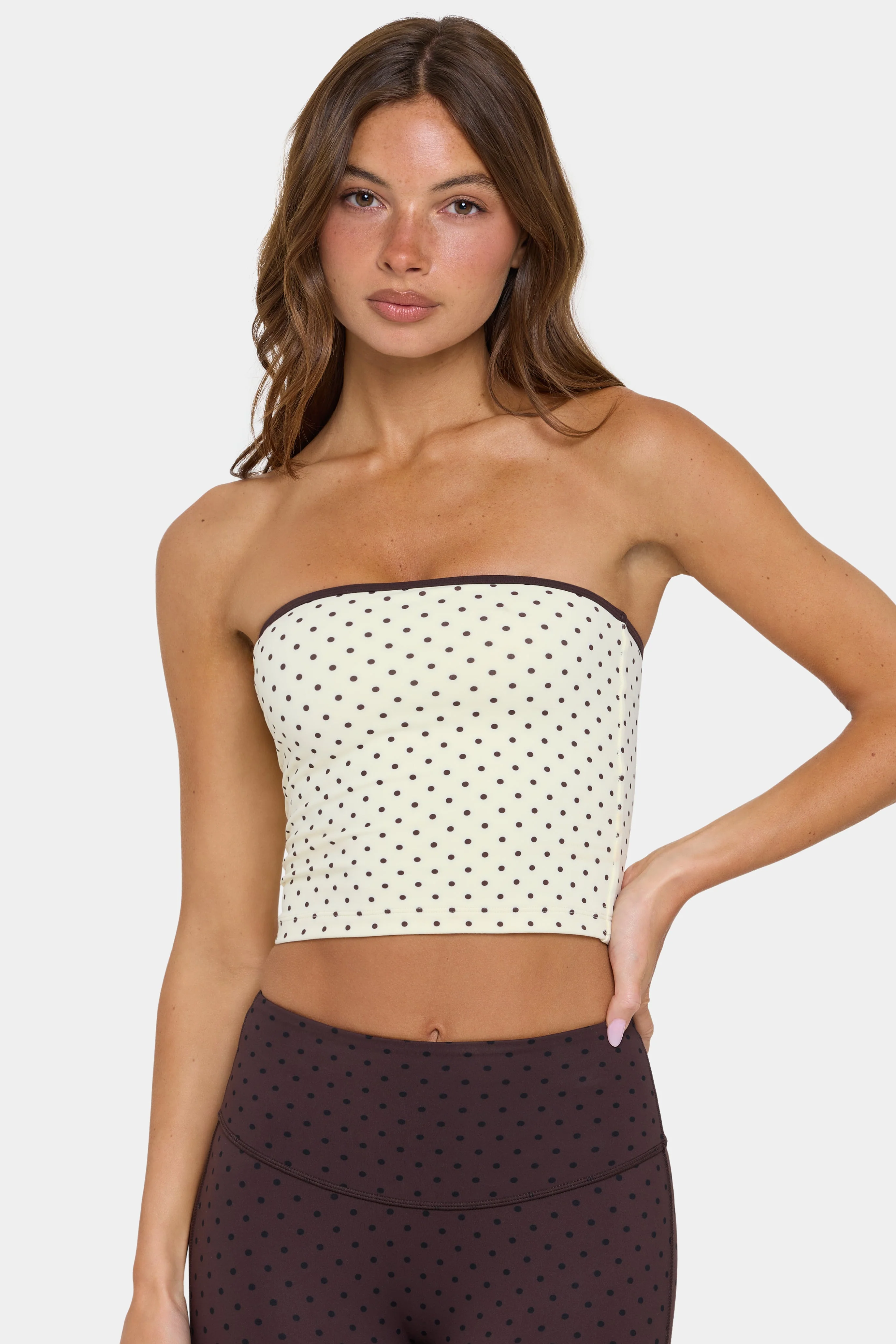 Soft Active Bandeau Top in Cookie Butter - Image 5