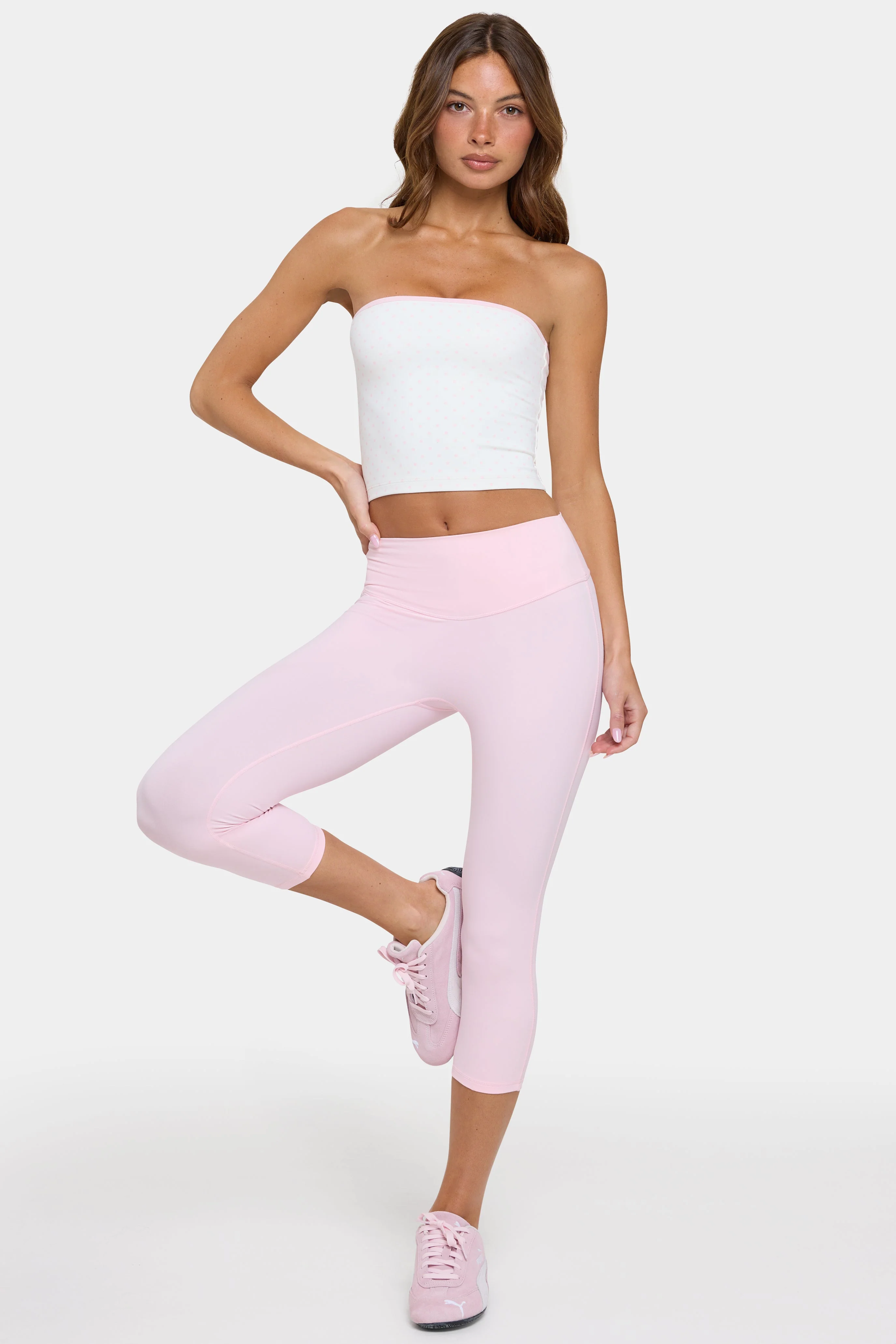 Soft Active Capri Leggings in Sorbet - Image 4