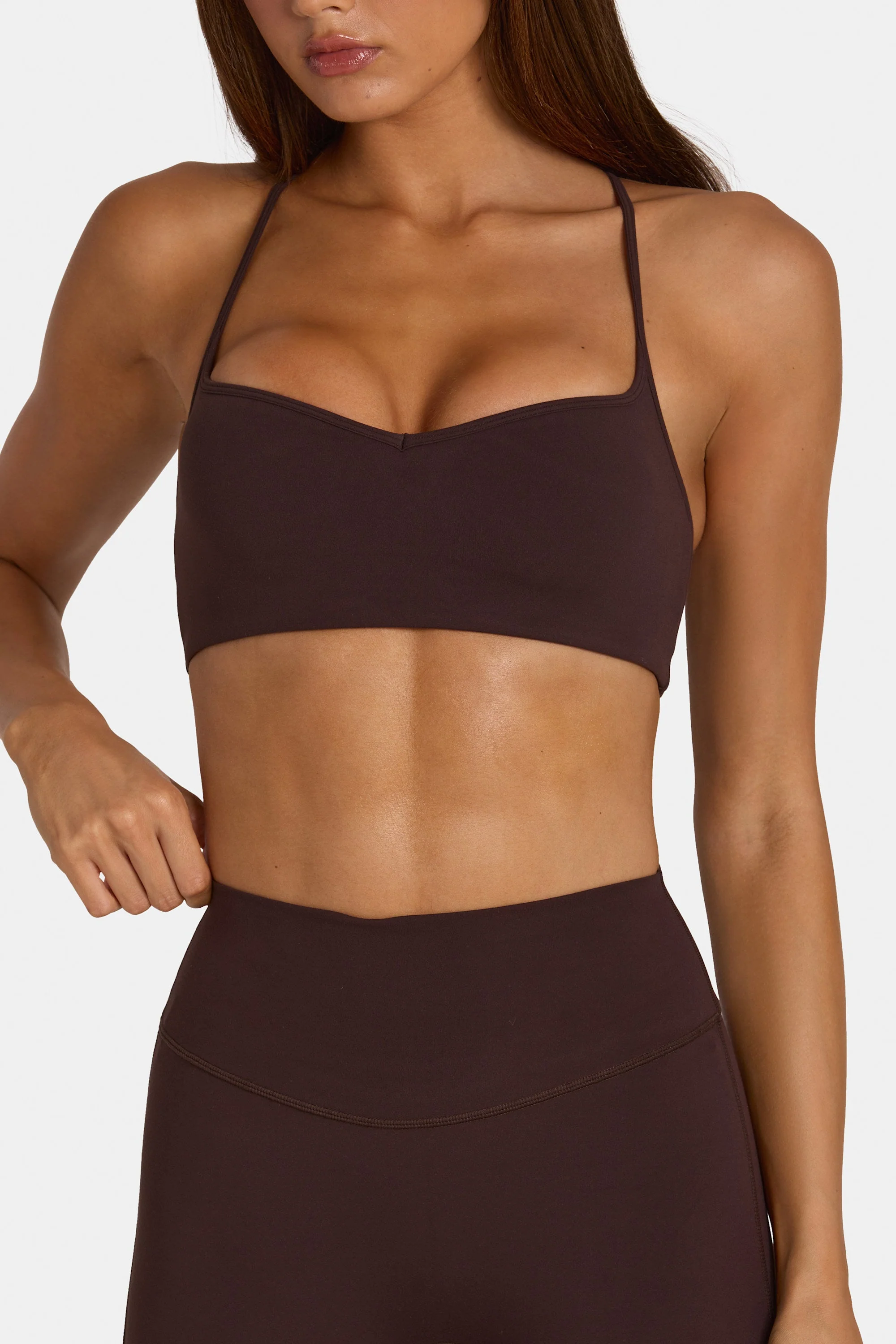 Soft Active Low-Impact Sports Bra in Espresso - Image 4