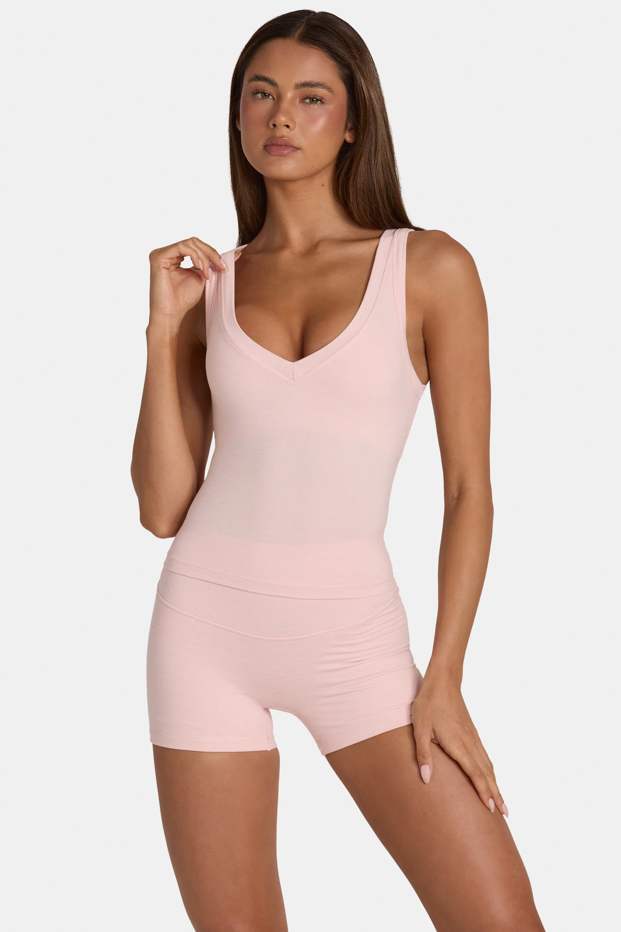 Soft Active Tank Top in Blush Marl - Image 5