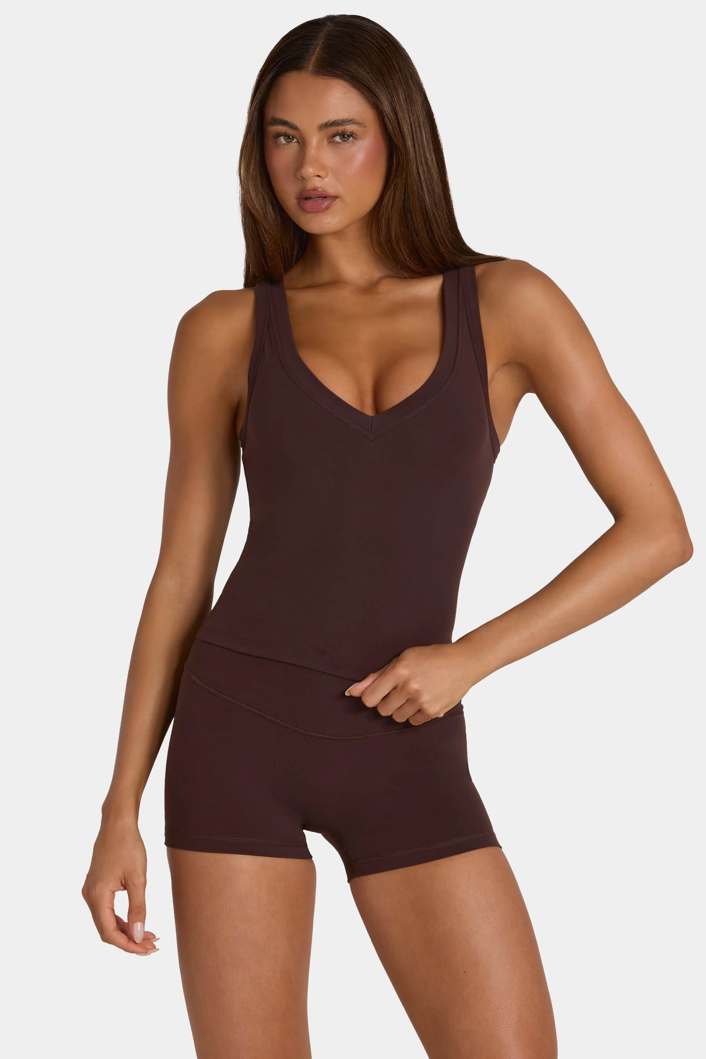 Soft Active Tank Top in Espresso - Image 5