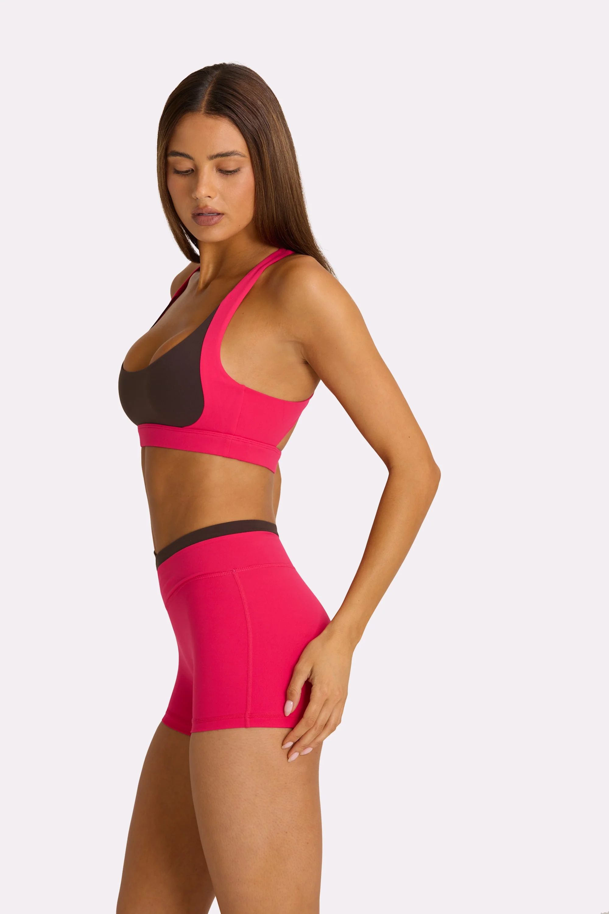 Soft Active High-Impact Sports Bra in Hot Pink - Image 3