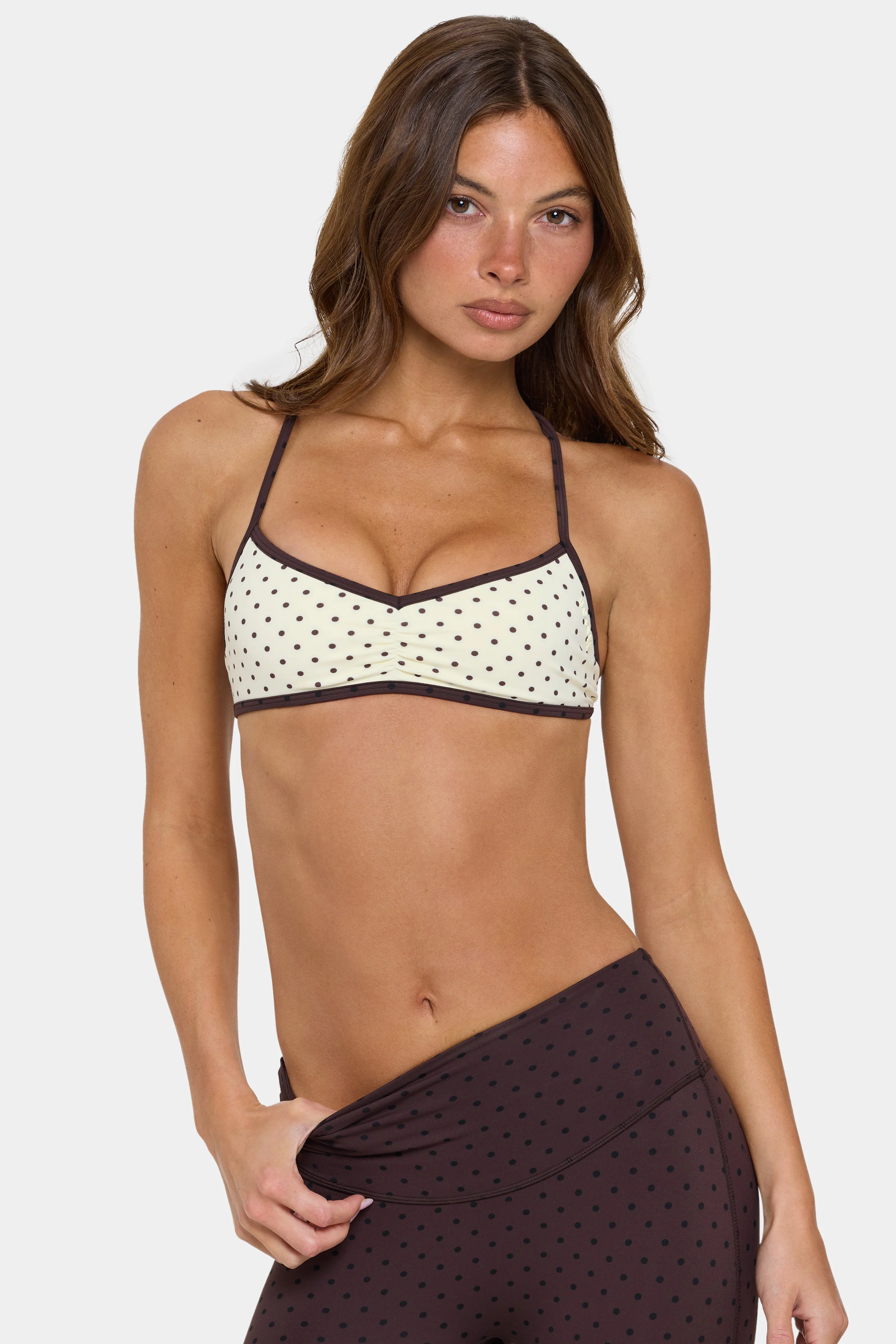 Soft Active Low-Impact Sports Bra in Cookie Butter - Image 5
