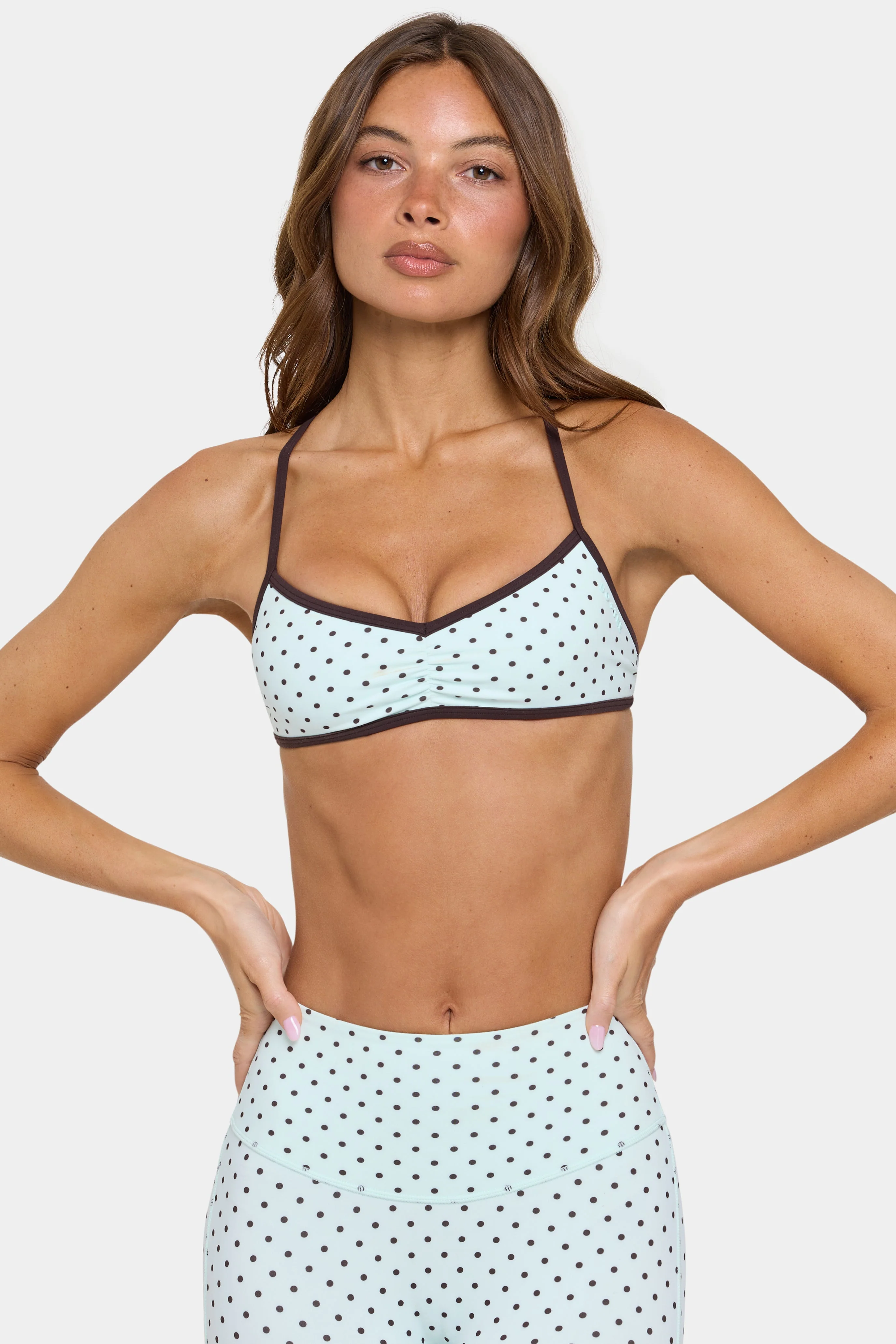 Soft Active Low-Impact Sports Bra in Mint Chip - Image 5