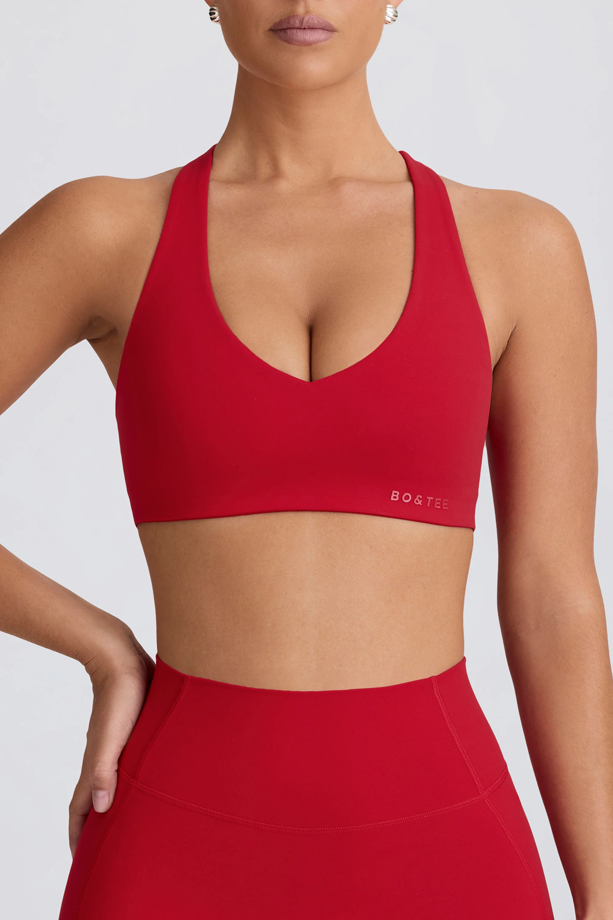 Soft Active Low-Impact Sports Bra in Hot Red - Image 4