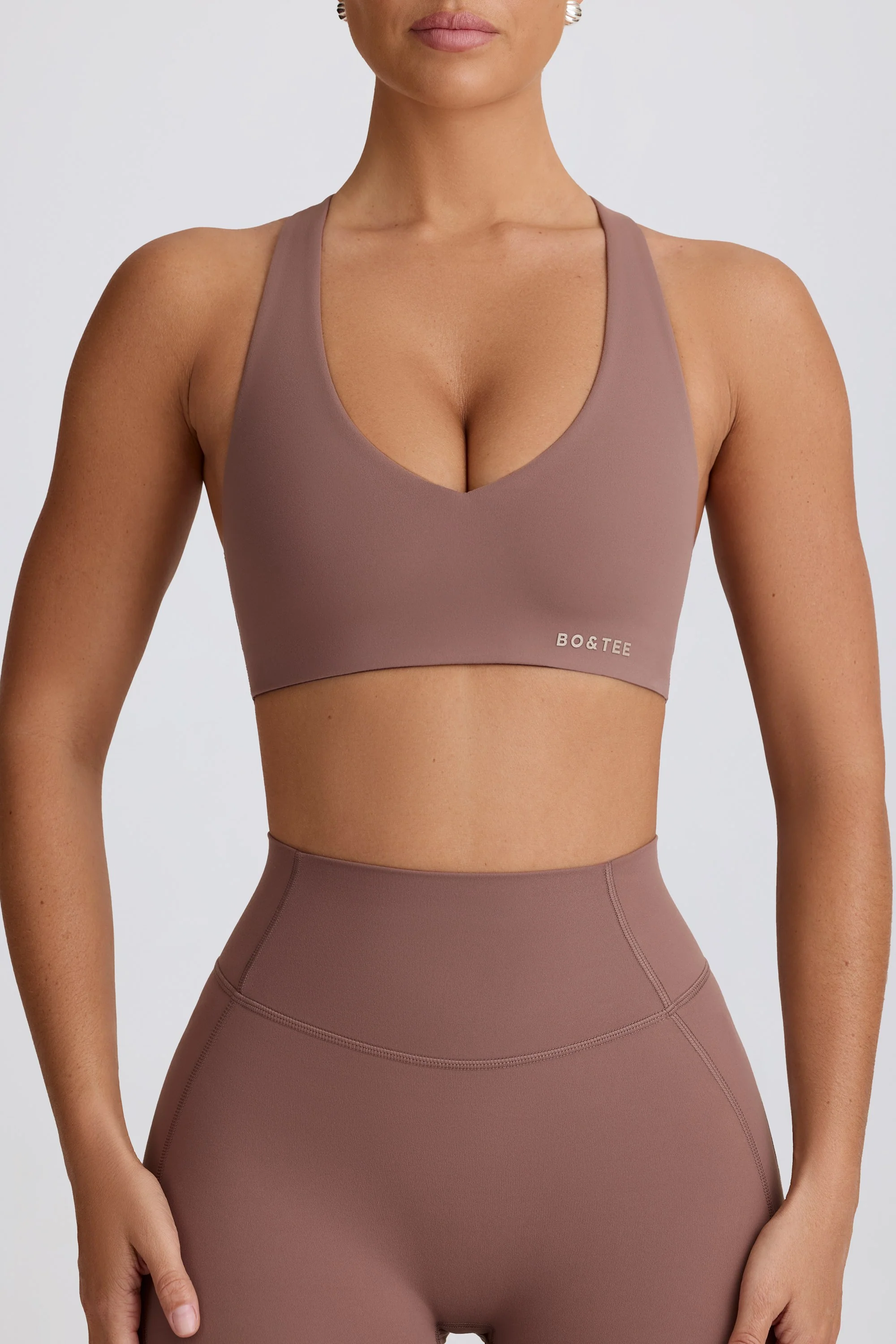 Soft Active Low-Impact Sports Bra in Mocha - Image 3
