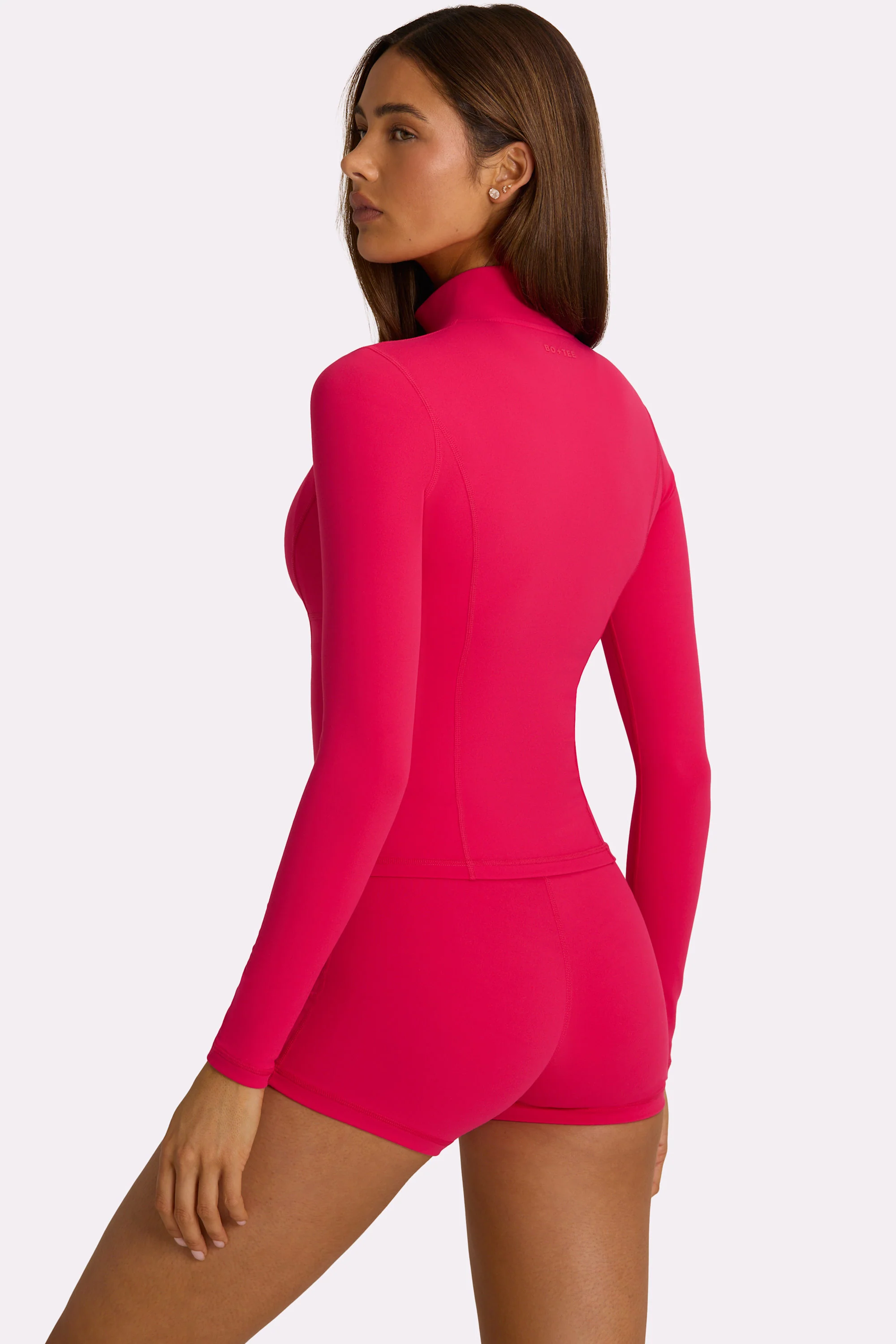 Soft Active Zip-Up Jacket in Hot Pink - Image 2