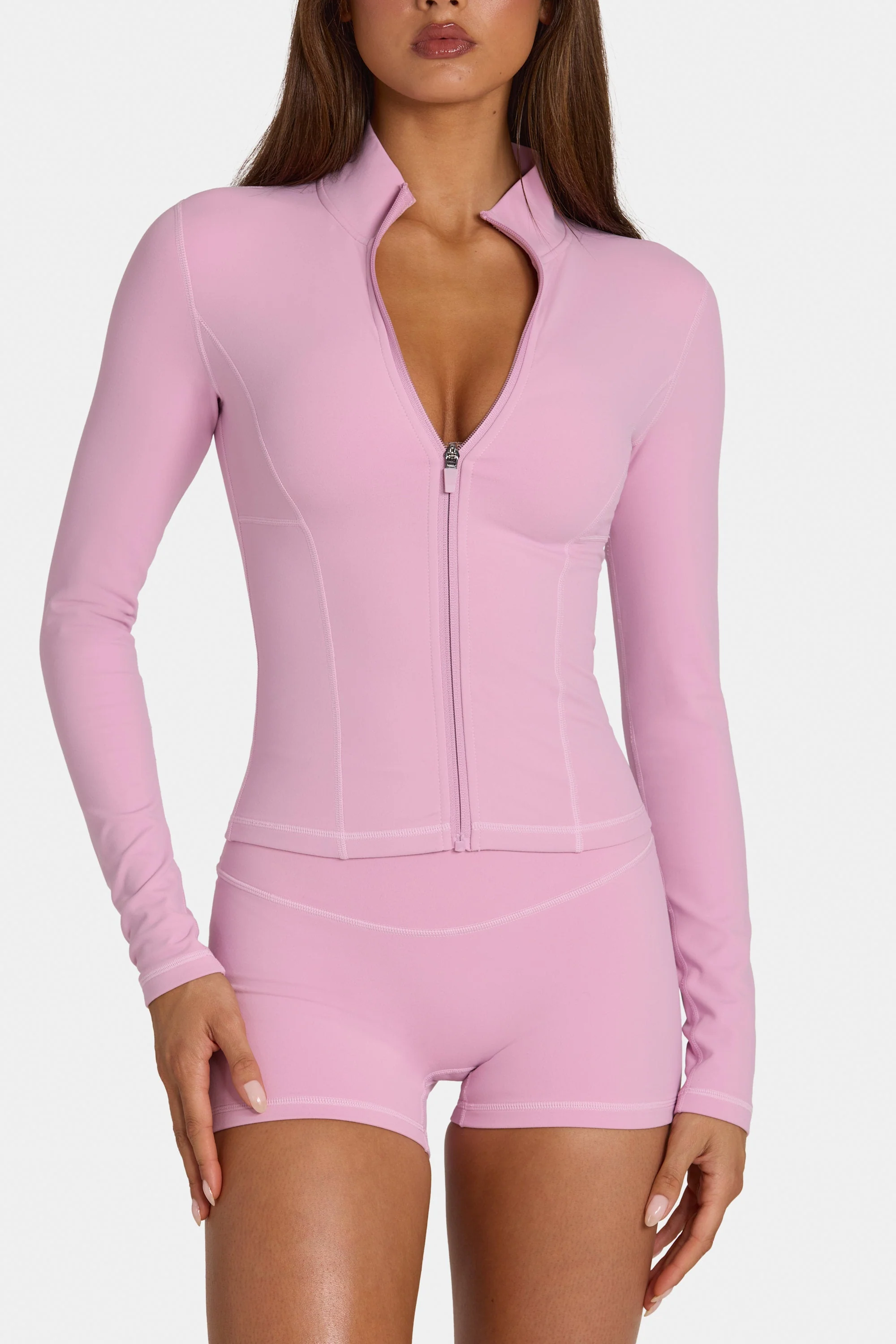 Soft Active Zip-Up Jacket in Sweet Pink - Image 4