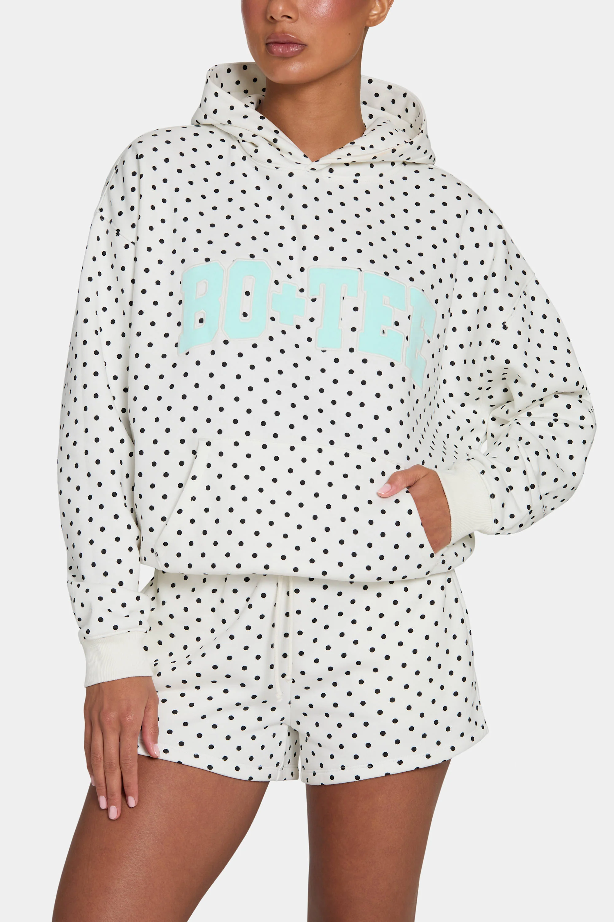 Sweat Shorts in Coconut Polka Dot - Image 4
