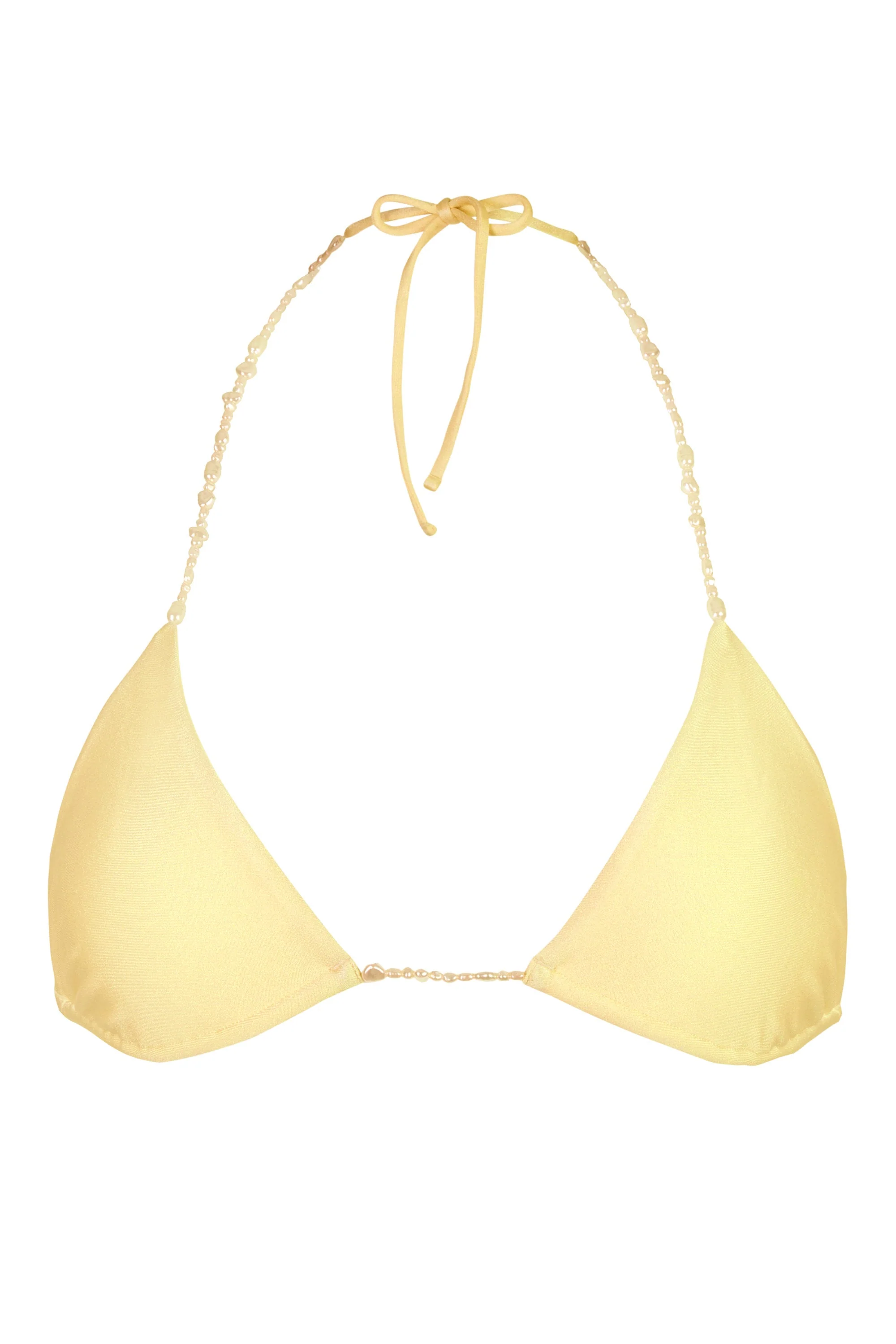 Triangle Bikini Top in Lemon - Image 3