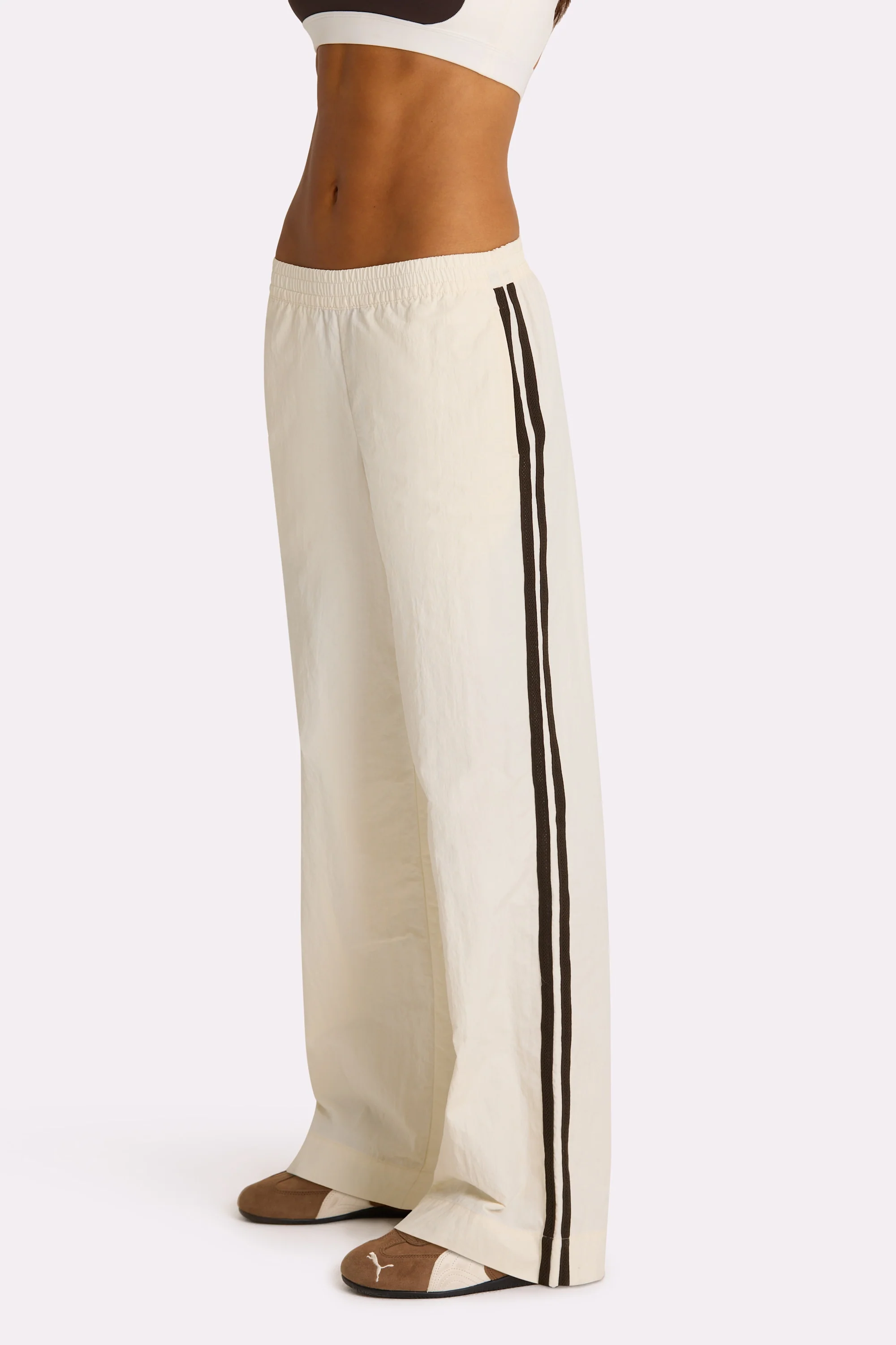 Woven Track Pants in Coconut - Image 4